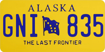 AK license plate GNI835