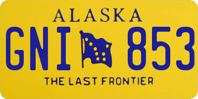 AK license plate GNI853
