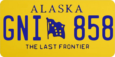 AK license plate GNI858