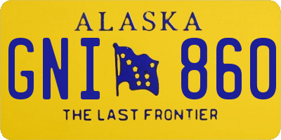 AK license plate GNI860