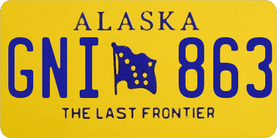AK license plate GNI863
