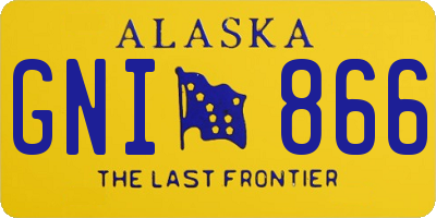 AK license plate GNI866