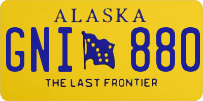 AK license plate GNI880
