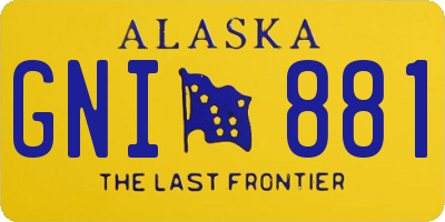 AK license plate GNI881