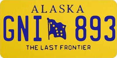 AK license plate GNI893