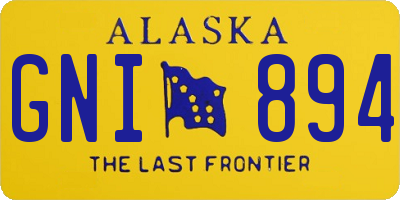 AK license plate GNI894
