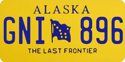 AK license plate GNI896
