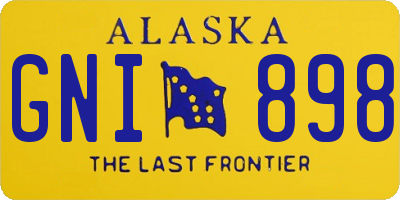 AK license plate GNI898