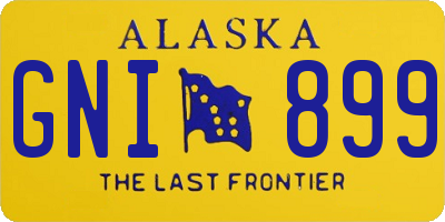 AK license plate GNI899