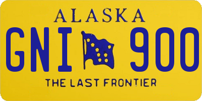 AK license plate GNI900