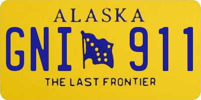 AK license plate GNI911
