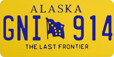 AK license plate GNI914