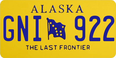 AK license plate GNI922