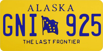 AK license plate GNI925