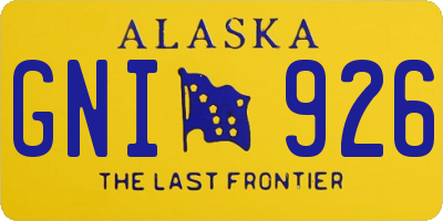 AK license plate GNI926