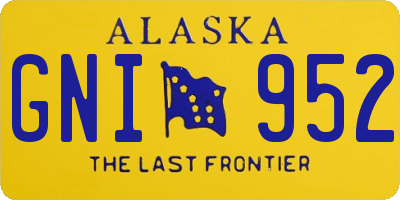 AK license plate GNI952