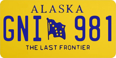 AK license plate GNI981