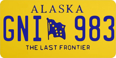 AK license plate GNI983
