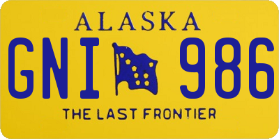 AK license plate GNI986