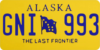 AK license plate GNI993