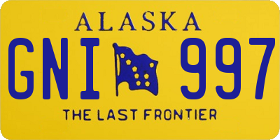 AK license plate GNI997