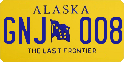 AK license plate GNJ008
