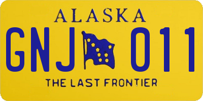AK license plate GNJ011