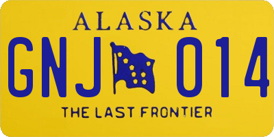 AK license plate GNJ014