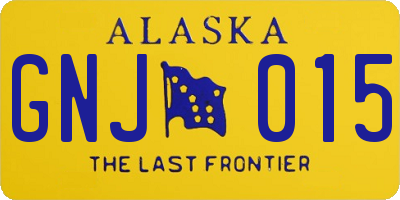 AK license plate GNJ015