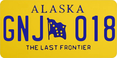 AK license plate GNJ018