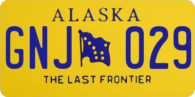 AK license plate GNJ029