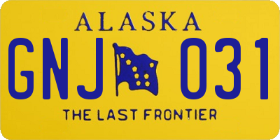 AK license plate GNJ031