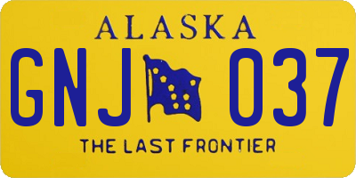 AK license plate GNJ037