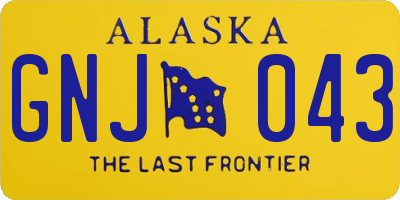 AK license plate GNJ043