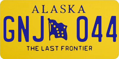 AK license plate GNJ044