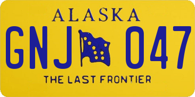 AK license plate GNJ047