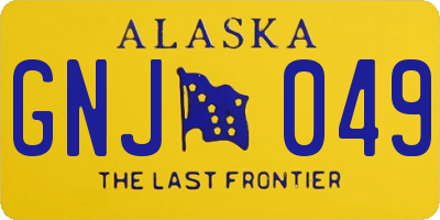 AK license plate GNJ049