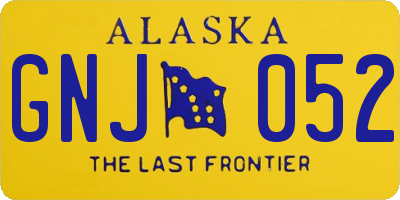 AK license plate GNJ052