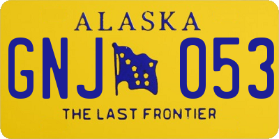AK license plate GNJ053