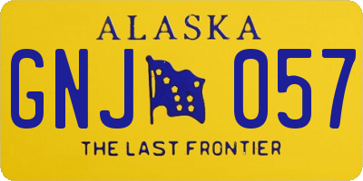 AK license plate GNJ057