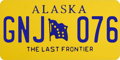 AK license plate GNJ076