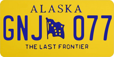 AK license plate GNJ077