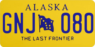 AK license plate GNJ080