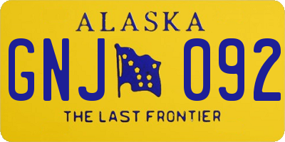 AK license plate GNJ092