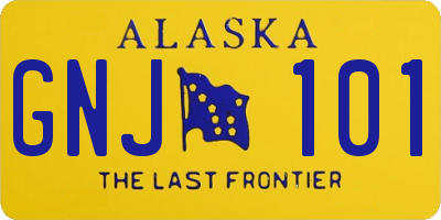 AK license plate GNJ101