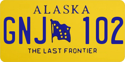 AK license plate GNJ102