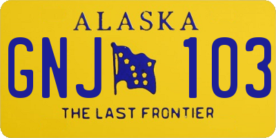 AK license plate GNJ103