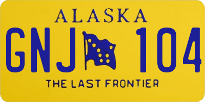 AK license plate GNJ104