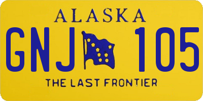AK license plate GNJ105