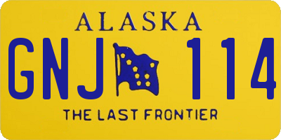 AK license plate GNJ114